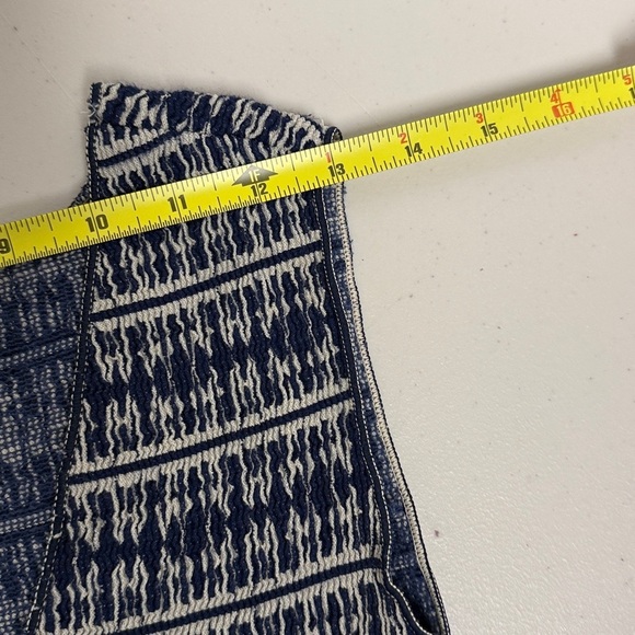 MAX STUDIO Fit and Flare, Smocked Mini Dress, Navy xs - Picture 9 of 11